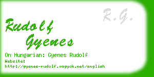 rudolf gyenes business card